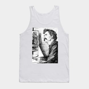 MARK TWAIN pencil portrait .1 Tank Top